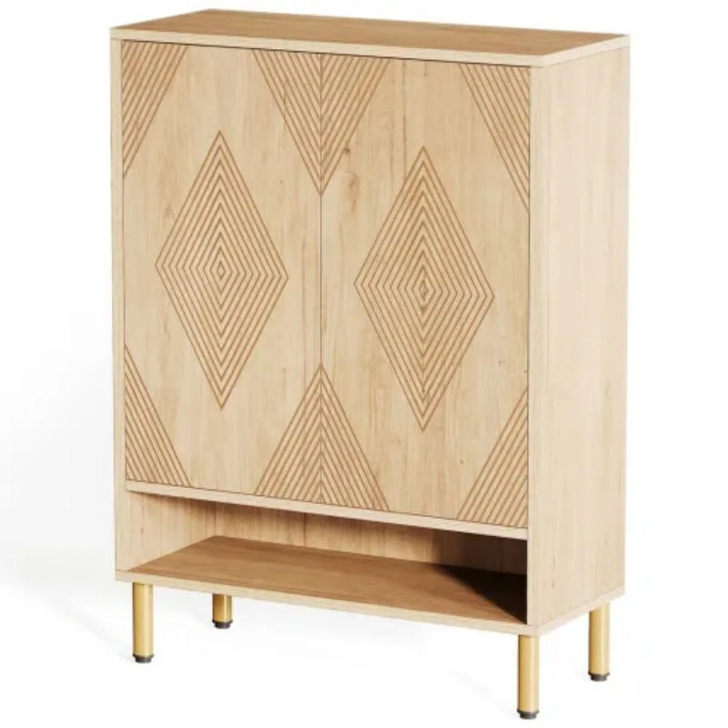 SCHUHSCHRANK Natur 73/35/115 cm - Naturfarben, Holz (73/115/35cm) - PANGIVO