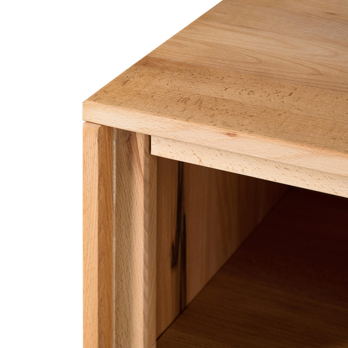 GARDEROBENBANK - Buche massiv - Buchefarben, Holz (90/49/40cm) - home24