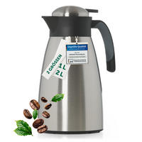THERMOSKANNE Carla 2L Edelstahl – Große Isolierkanne 2000 ml - Edelstahlfarben, Metall (2L) - Blumtal