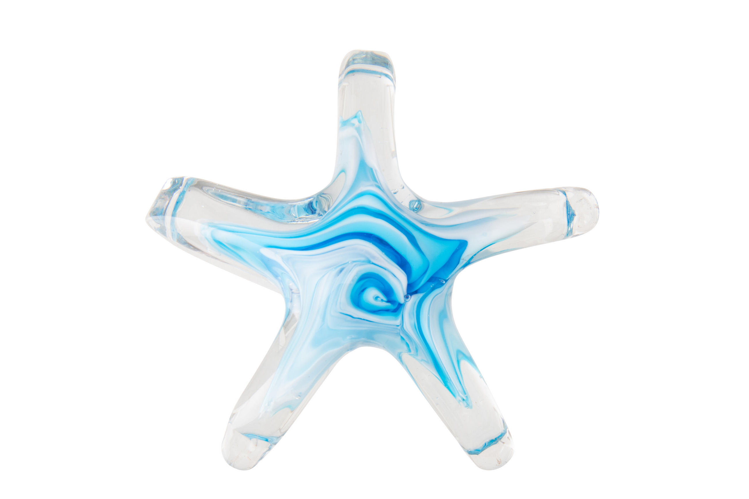 BRIEFBESCHWERER SEASTAR - Blau, Glas (18/5.4/18cm) - J-Line