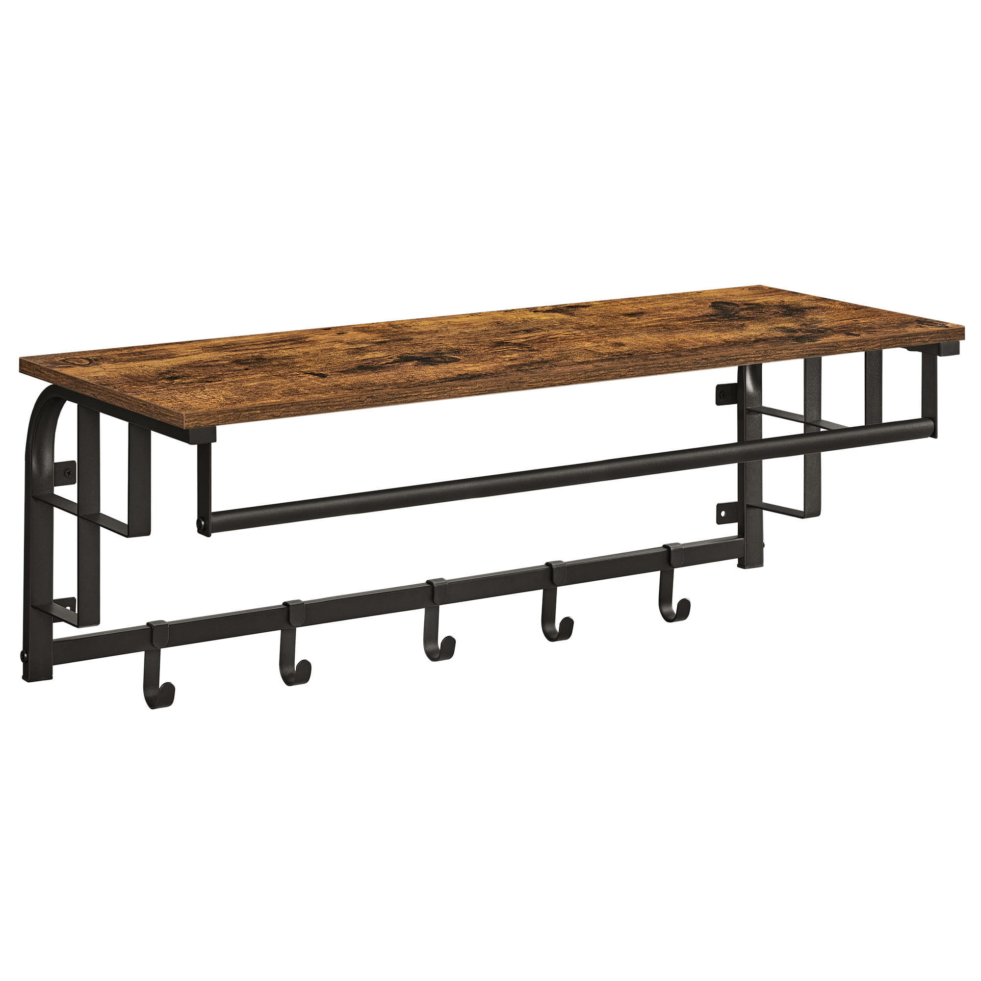 WANDHALTER mit 80 cm langen bügeln, braun/schwarz - Braun, Holzwerkstoff (80/27/30cm)