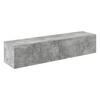 HÄNGELOWBOARD Evaton - Grau, Holzwerkstoff (140/30/33cm) - [en.casa]