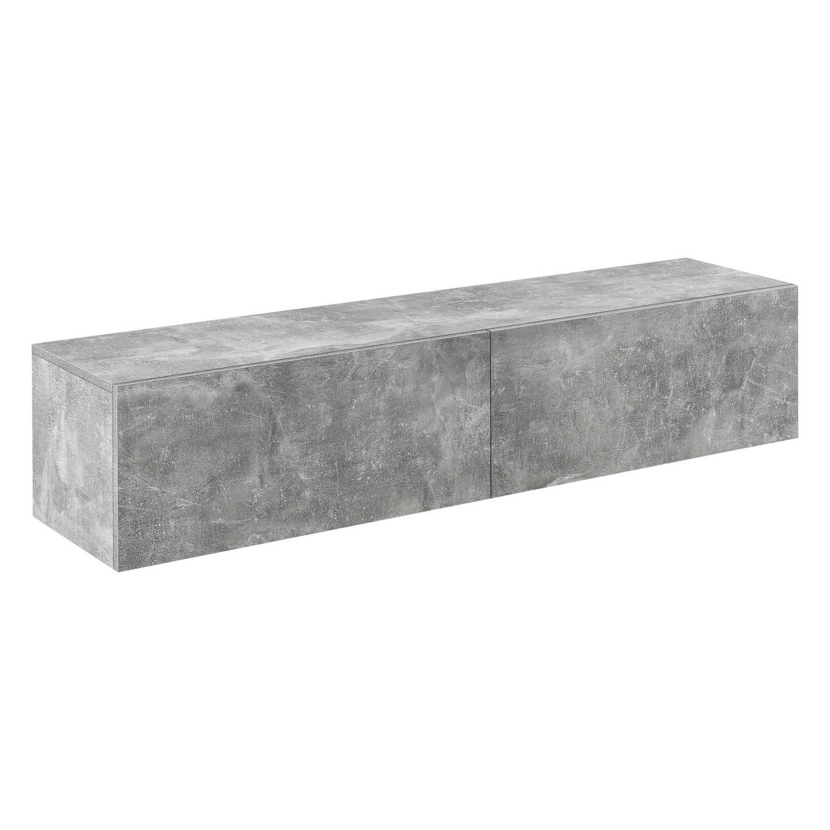 HÄNGELOWBOARD Evaton - Grau, Holzwerkstoff (140/30/33cm) - [en.casa]