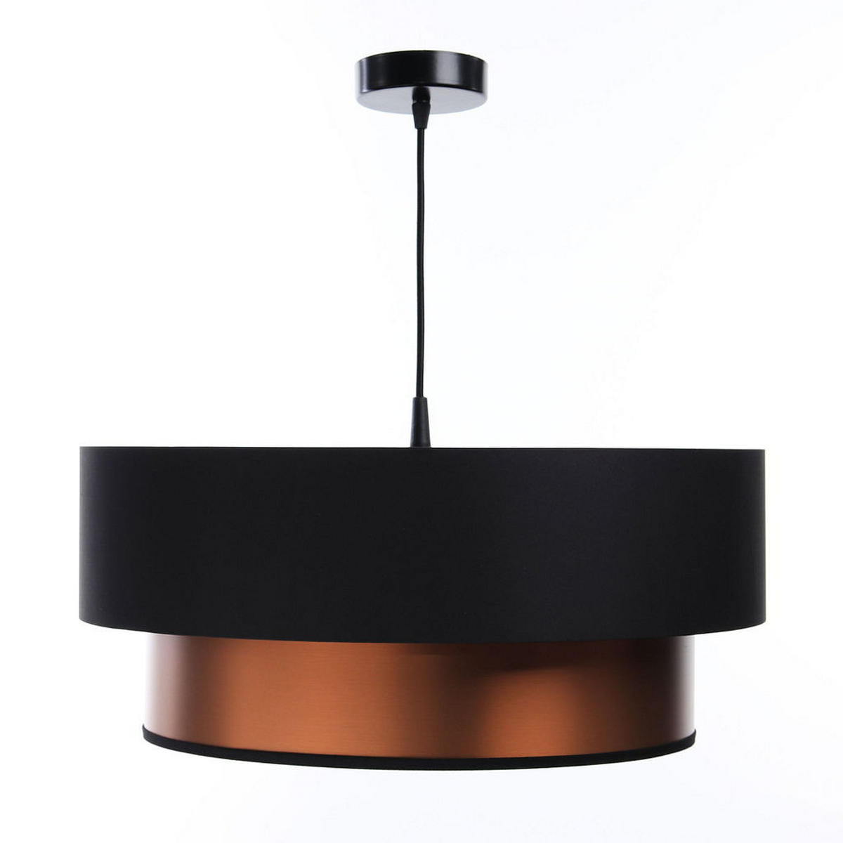 HÄNGELEUCHTE Kupfer 40/20 cm - Schwarz/Kupferfarben, Kunststoff (40/1/20cm) - ONZENO
