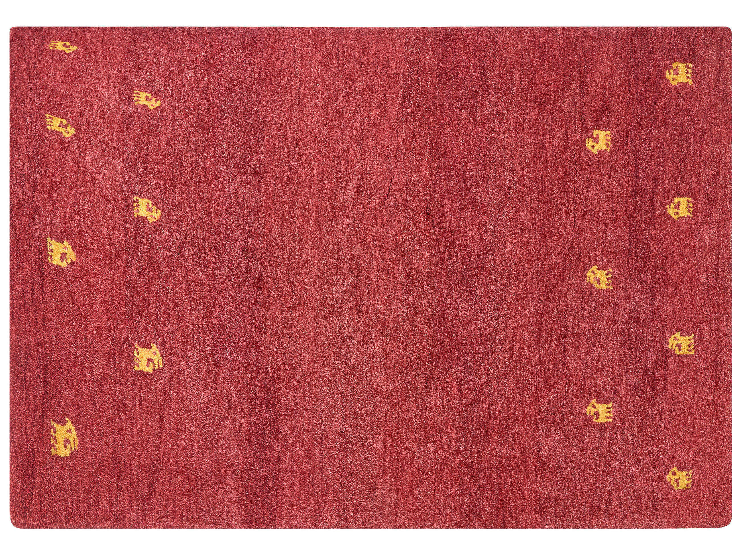 KURZFLOR-GABBEH Yarali 230/160 cm - Rot, Textil (160/230cm) - Beliani