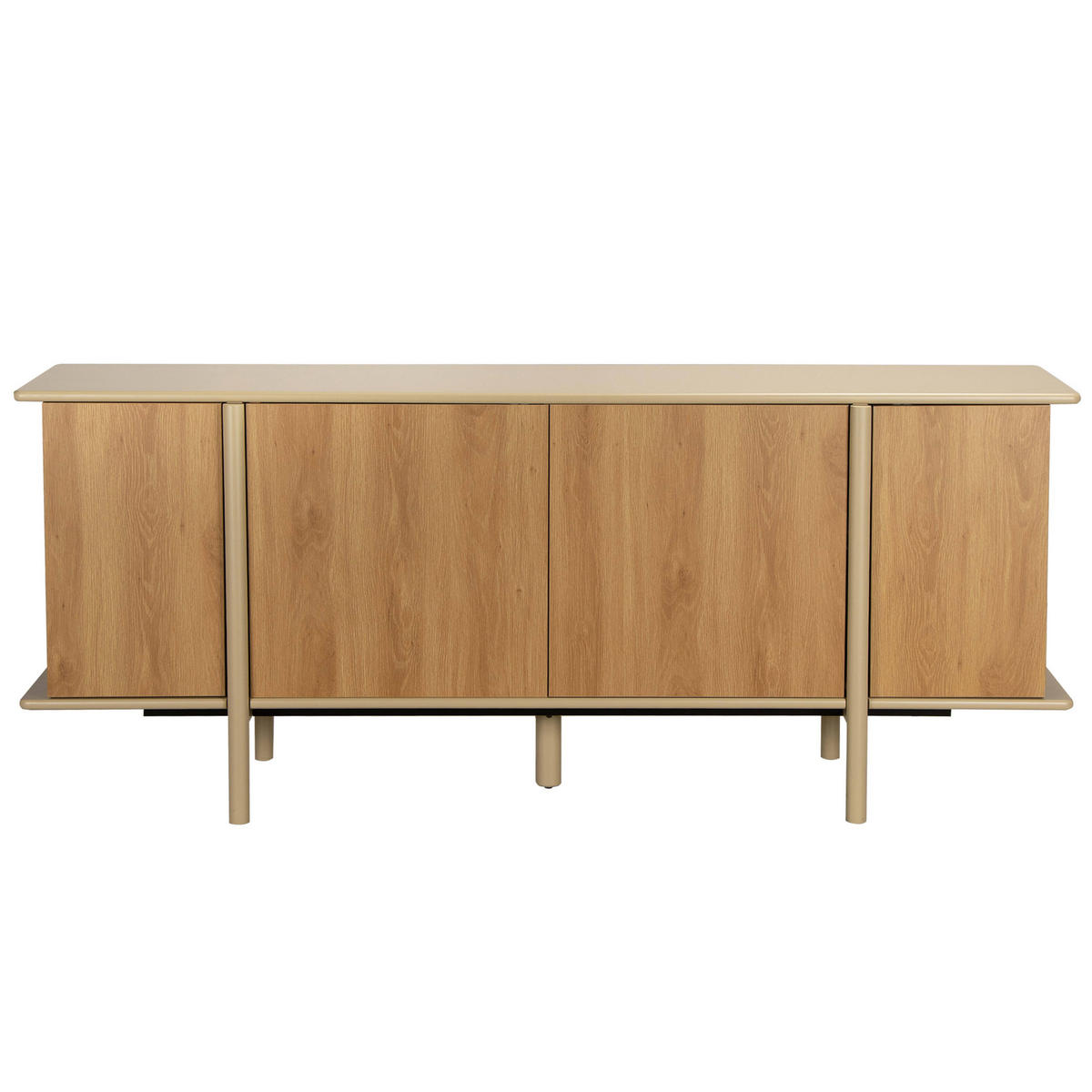 SIDEBOARD mit 4 Türen, Beige - Beige, Holz (180/75/40cm) - Oviala