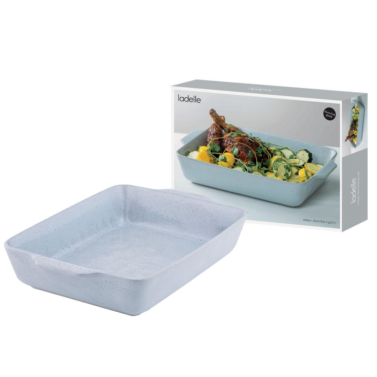 AUFLAUFFORMEN Artisan 39/26,5/7,7 cm - Blau, Keramik (26/39/7.7cm) - Ladelle