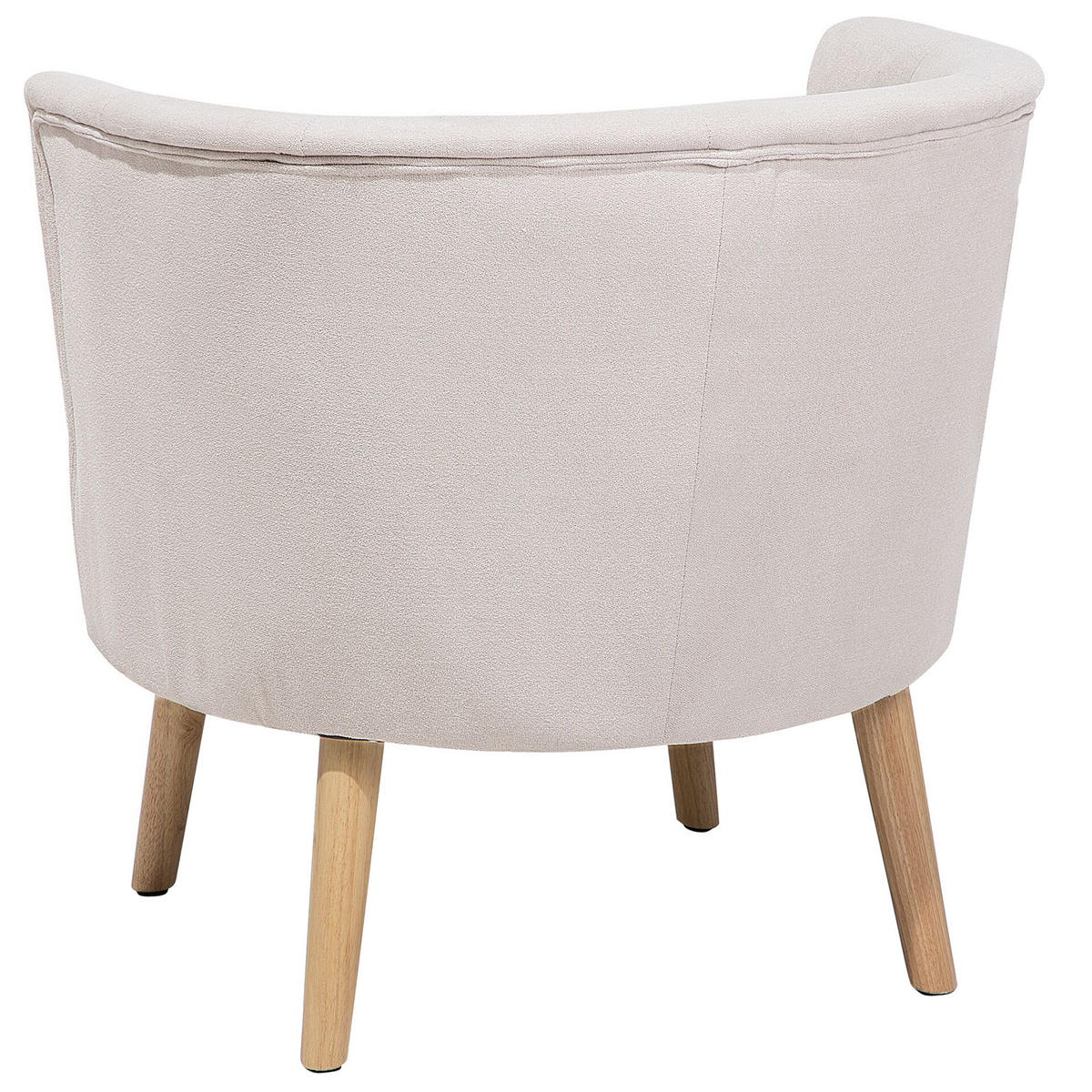 SESSEL Polsterbezug Weiß Odenzen - Weiß, Holz/Textil (72/74/73cm) - Beliani