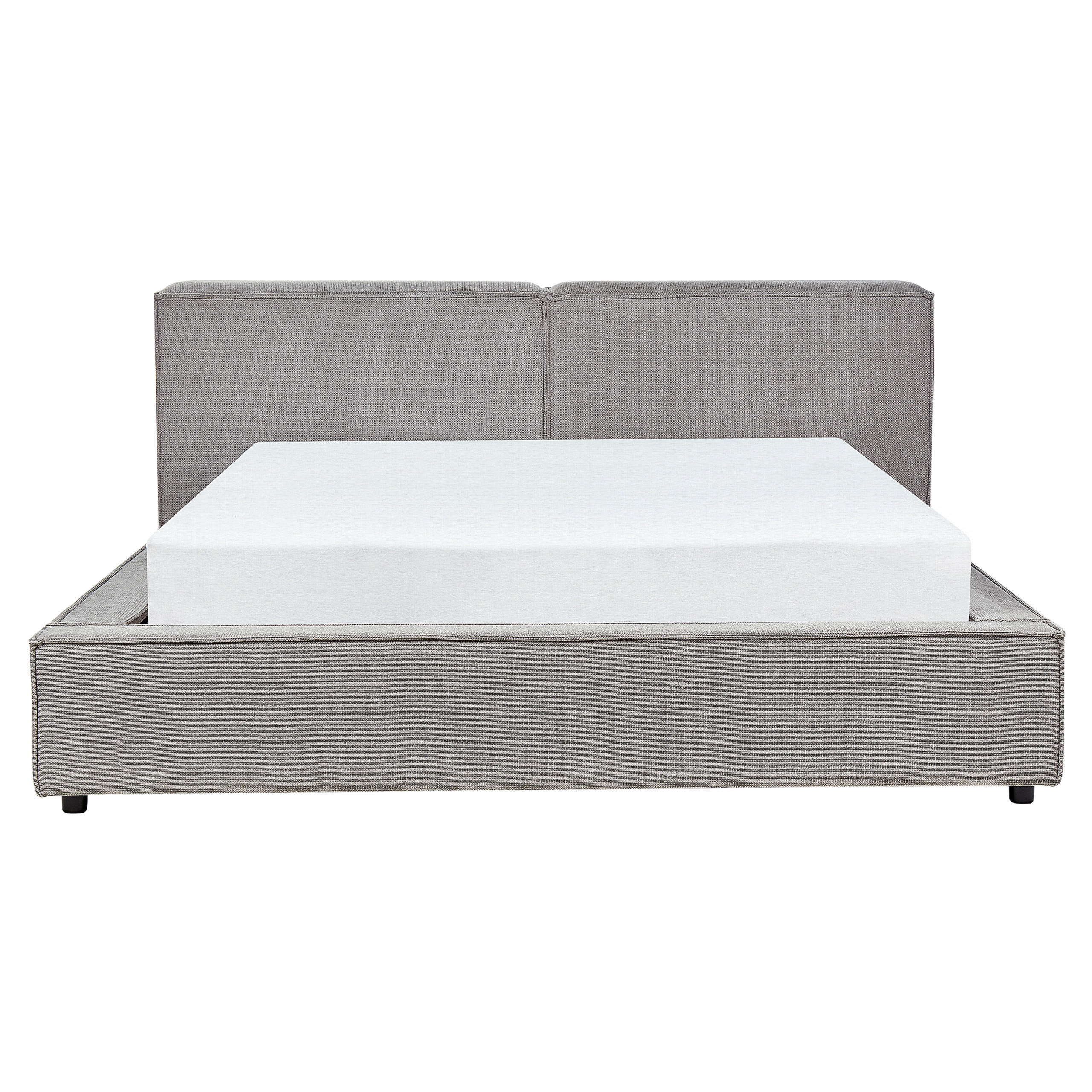 POLSTERBETT 160/200cm Grau Linards - Grau, Textil (160/200cm) - Beliani