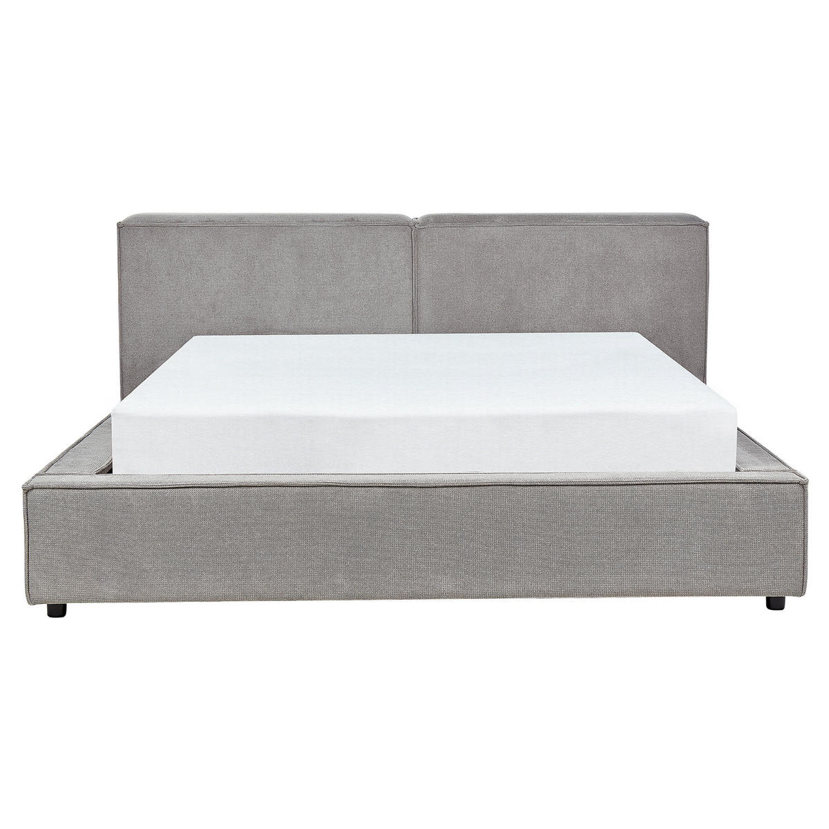 POLSTERBETT 160/200cm Grau Linards - Grau, Textil (160/200cm) - Beliani