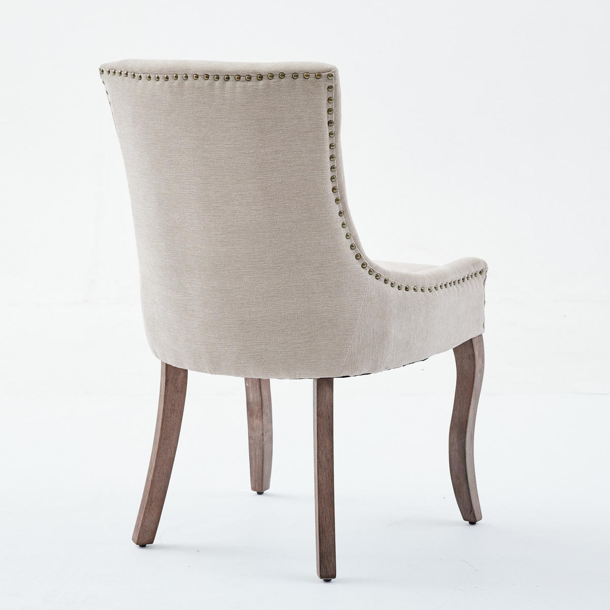 ESSZIMMERSTUHL 2er-Set mit Stoffbezug und Holzbeinen, Beige - Beige, Textil (61/92.5/55cm)