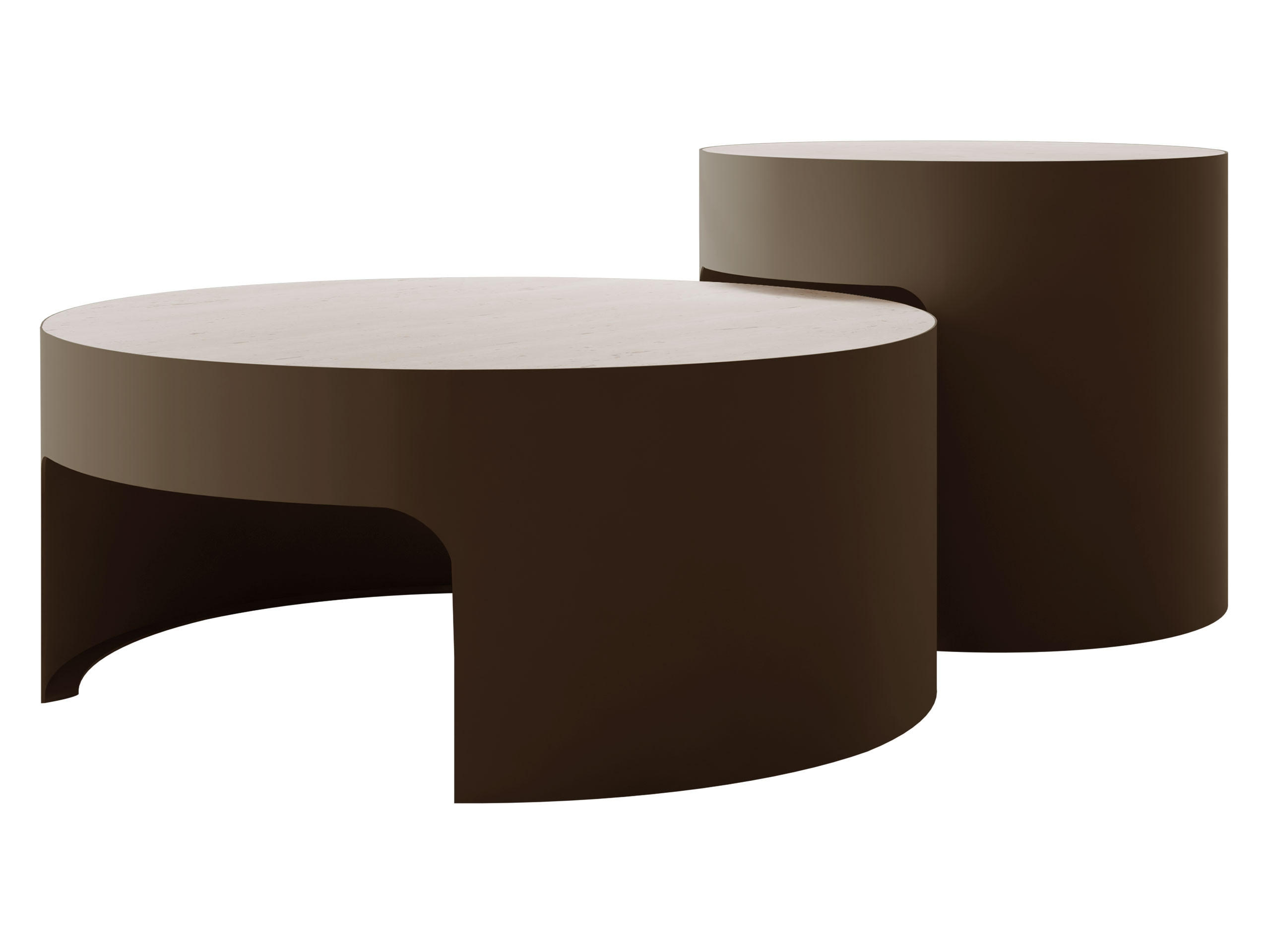 COUCHTISCH-SET Vellaro - Braun/Naturfarben, Holzwerkstoff/Metall (76/76/32cm) - MIRJAN24
