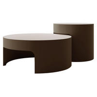 COUCHTISCH-SET Vellaro - Braun/Naturfarben, Holzwerkstoff/Metall (76/76/32cm) - MIRJAN24