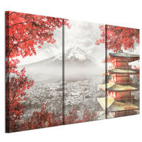LEINWANDBILD Japanische 3-tlg. 90x60 cm - Multicolor, Holz (90/60cm) - LUMASOUL