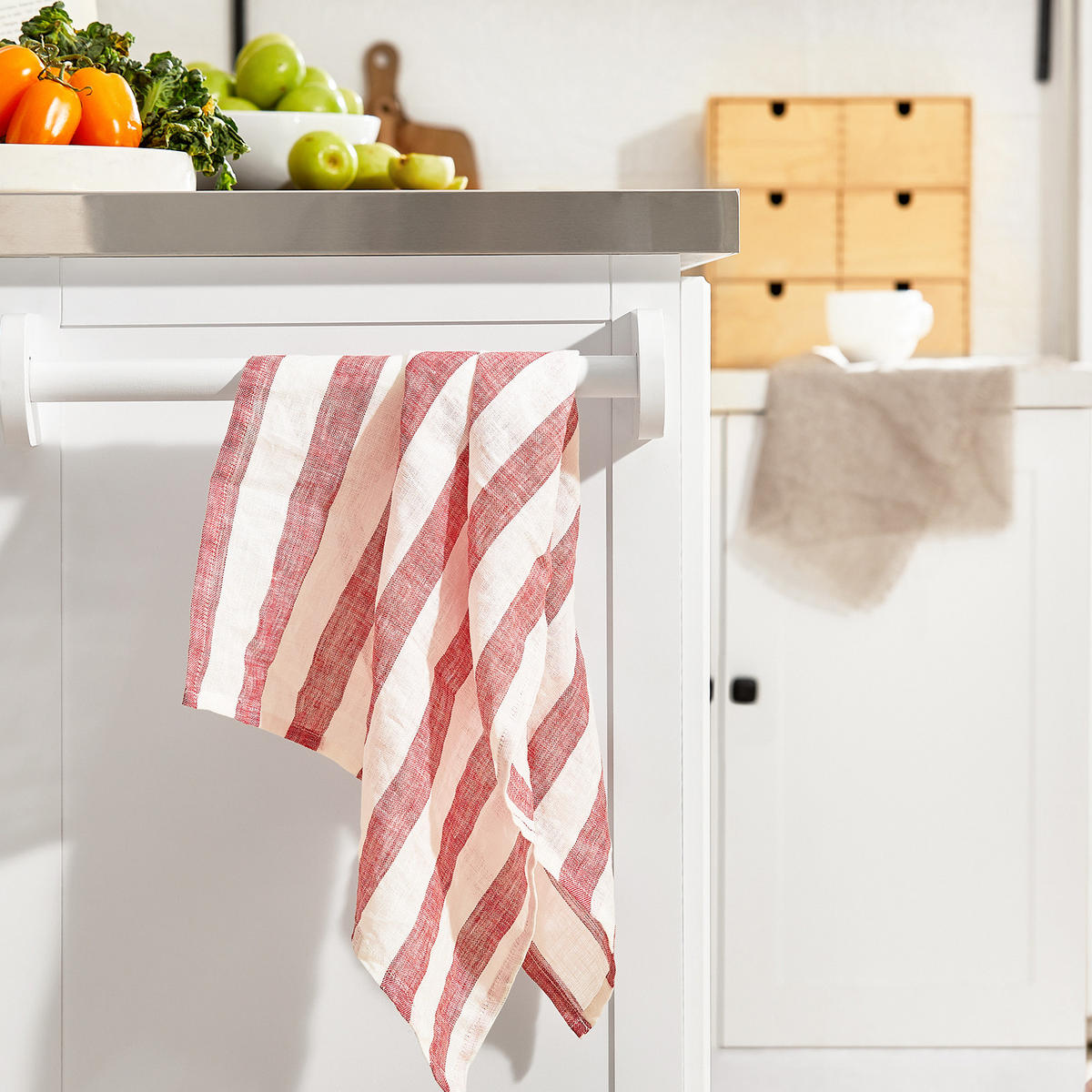KÜCHENINSEL Weiß - Weiß/Grau, Holzwerkstoff (130/91/46cm) - SoBuy