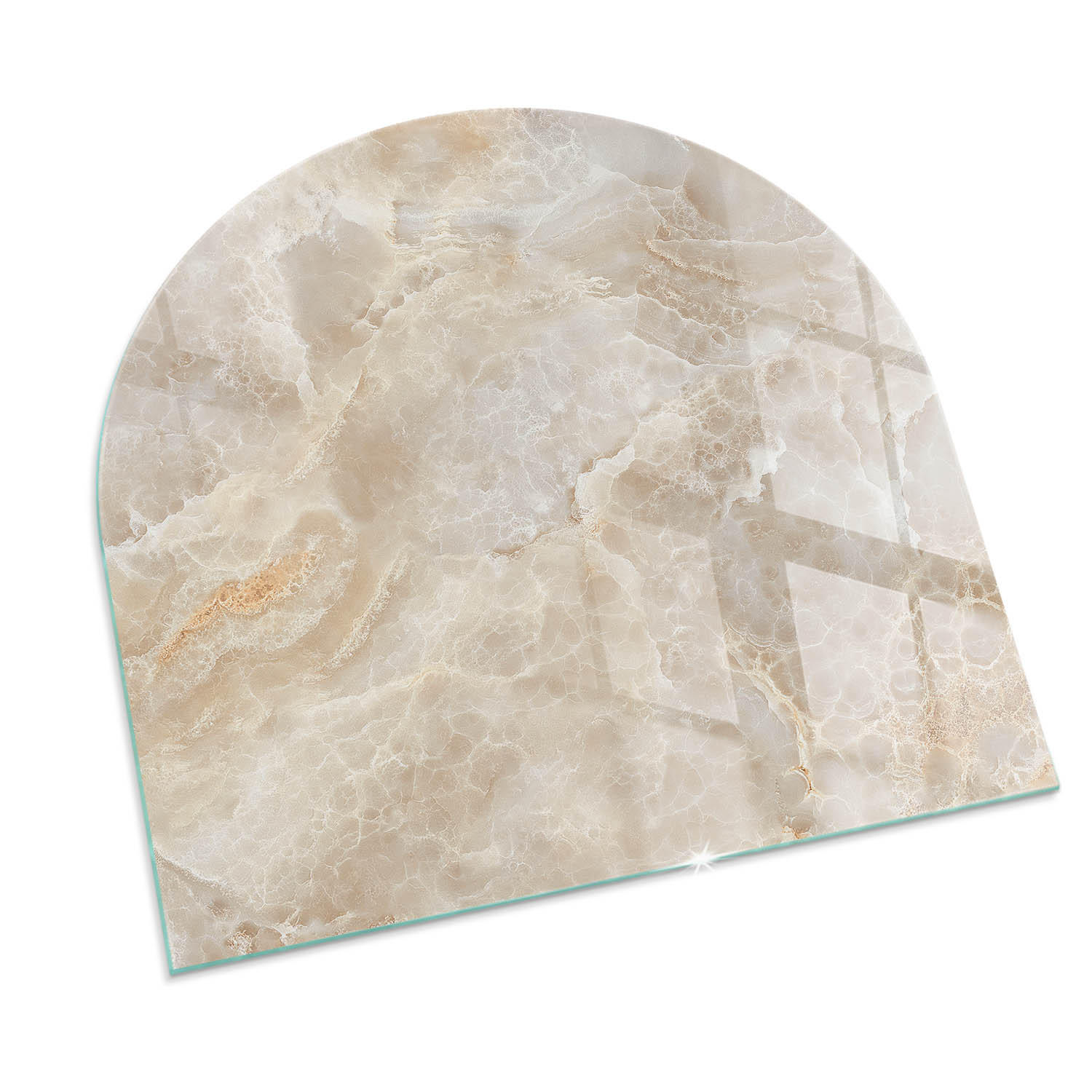Tulup Glasplatte Beige 100x100x0.4 cm