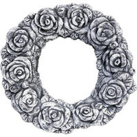 STEINFIGUR Türkranz Rosenkranz aus massiven Steinguss frostfest - Grau, Stein (28/4/28cm) - stoneandstyle