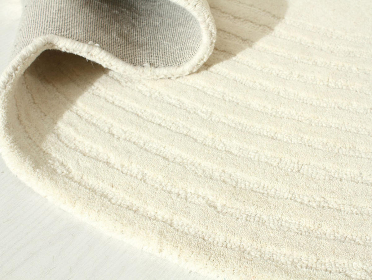 WOHNZIMMERTEPPICH - 160 cm x 120 cm - stoff - elfenbeinfarben Velima - Weiß, Textil (160/120cm) - Vente-Unique