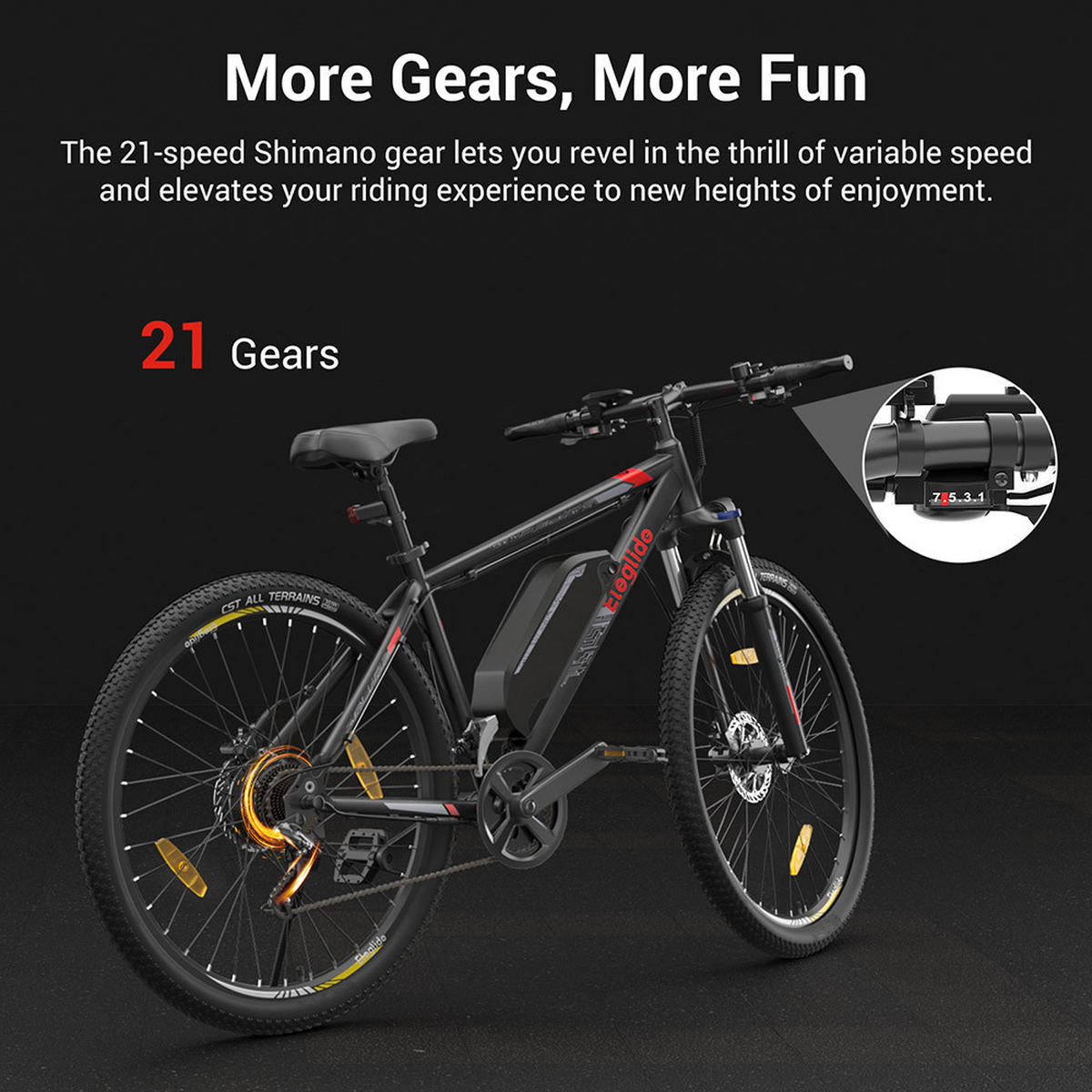 E-BIKE Eleglide Mopride 2 – langlebig, kraftvoll, komfortabel mit 150 km Reichweite - Graphitfarben, Metall (75cm)