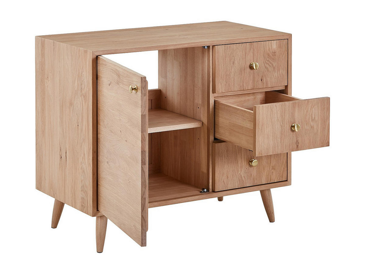 WASCHBECKENUNTERSCHRANK - 93cm x 50cm - Eiche - naturfarben hell - ZARENO - Naturfarben, Holz (93/80.5/50cm) - Vente-Unique