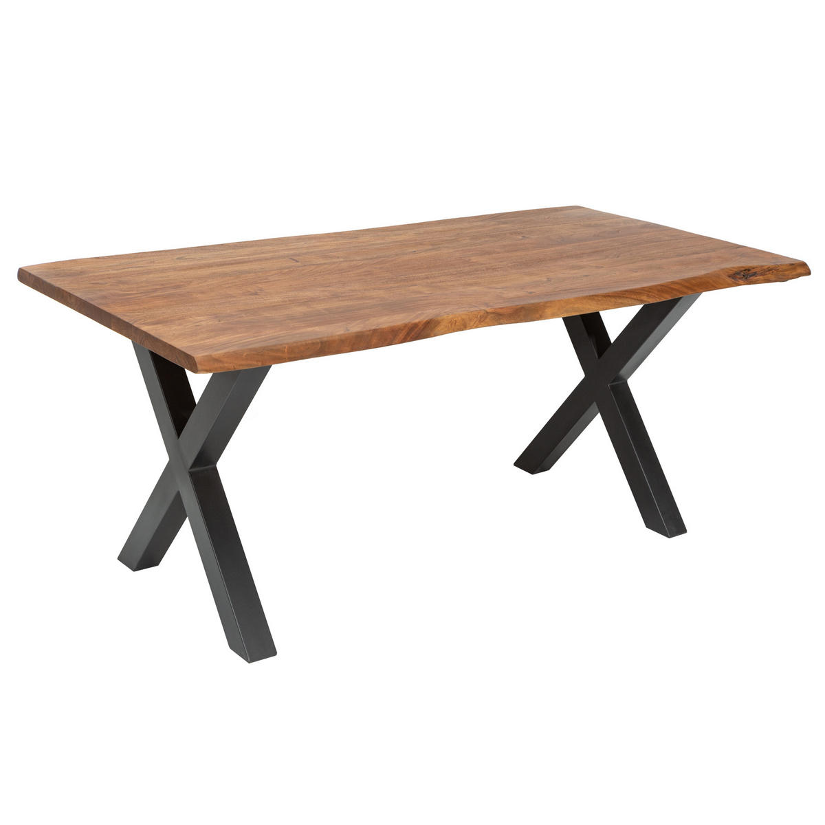 ESSTISCH MAMMUT NATURE Akazie 180cm - Braun/Grau, Holz/Metall (90/180/77cm) - riess-ambiente