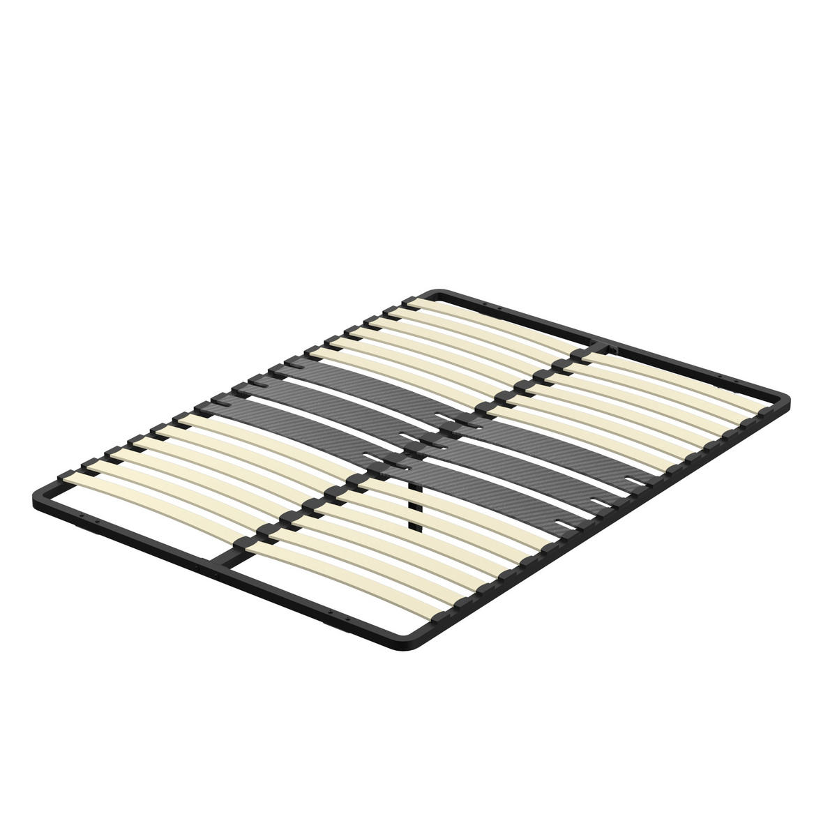 LATTENROST naturbelassen, 140/190 cm, 2 × 15 Latten aus Pappelholz - Multicolor, Metall (140/190cm) - DEWINNER