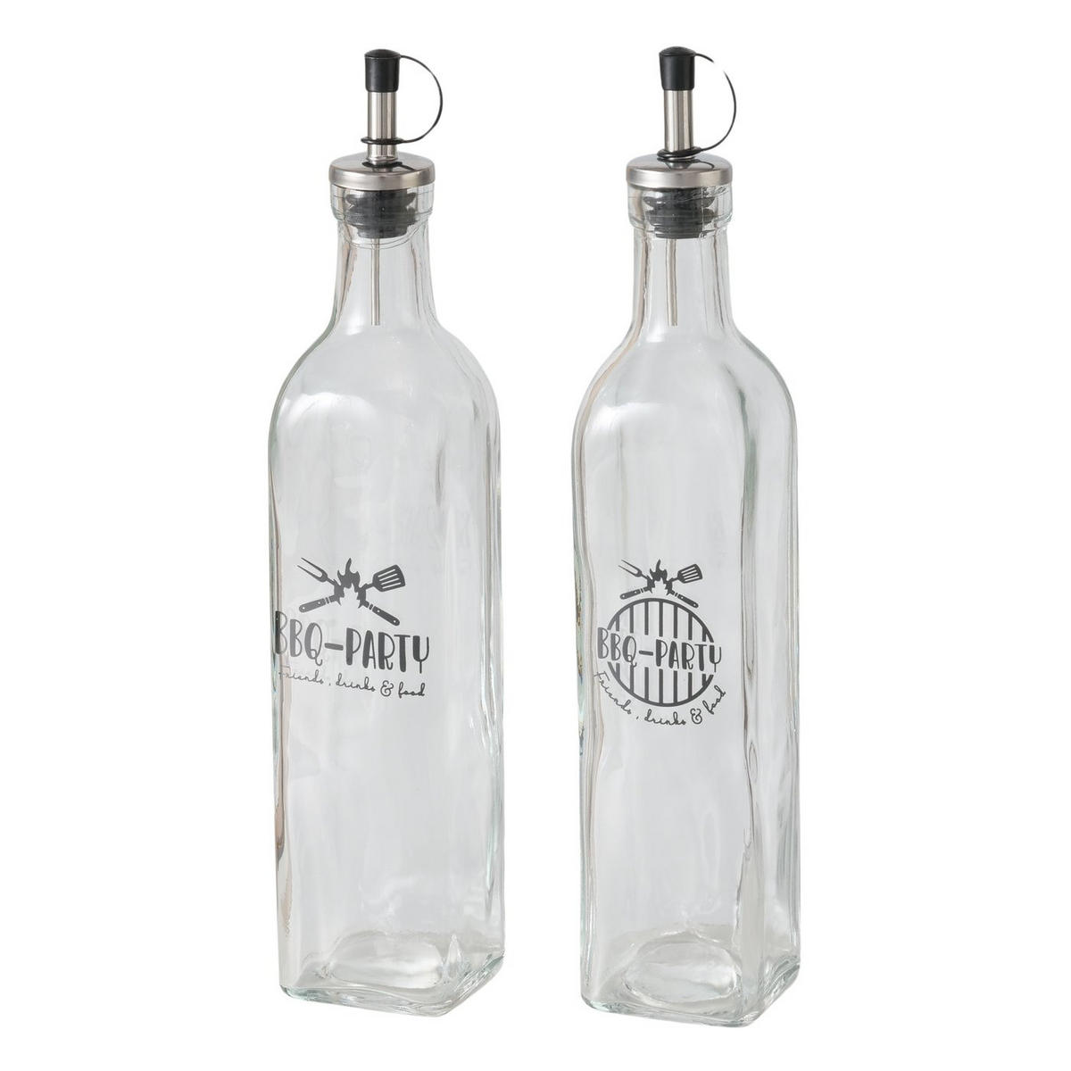 DRESSINGFLASCHEN BBQ 500 ml 2er-Set - Transparent, Glas (6/29.2/6cm) - Boltze Home