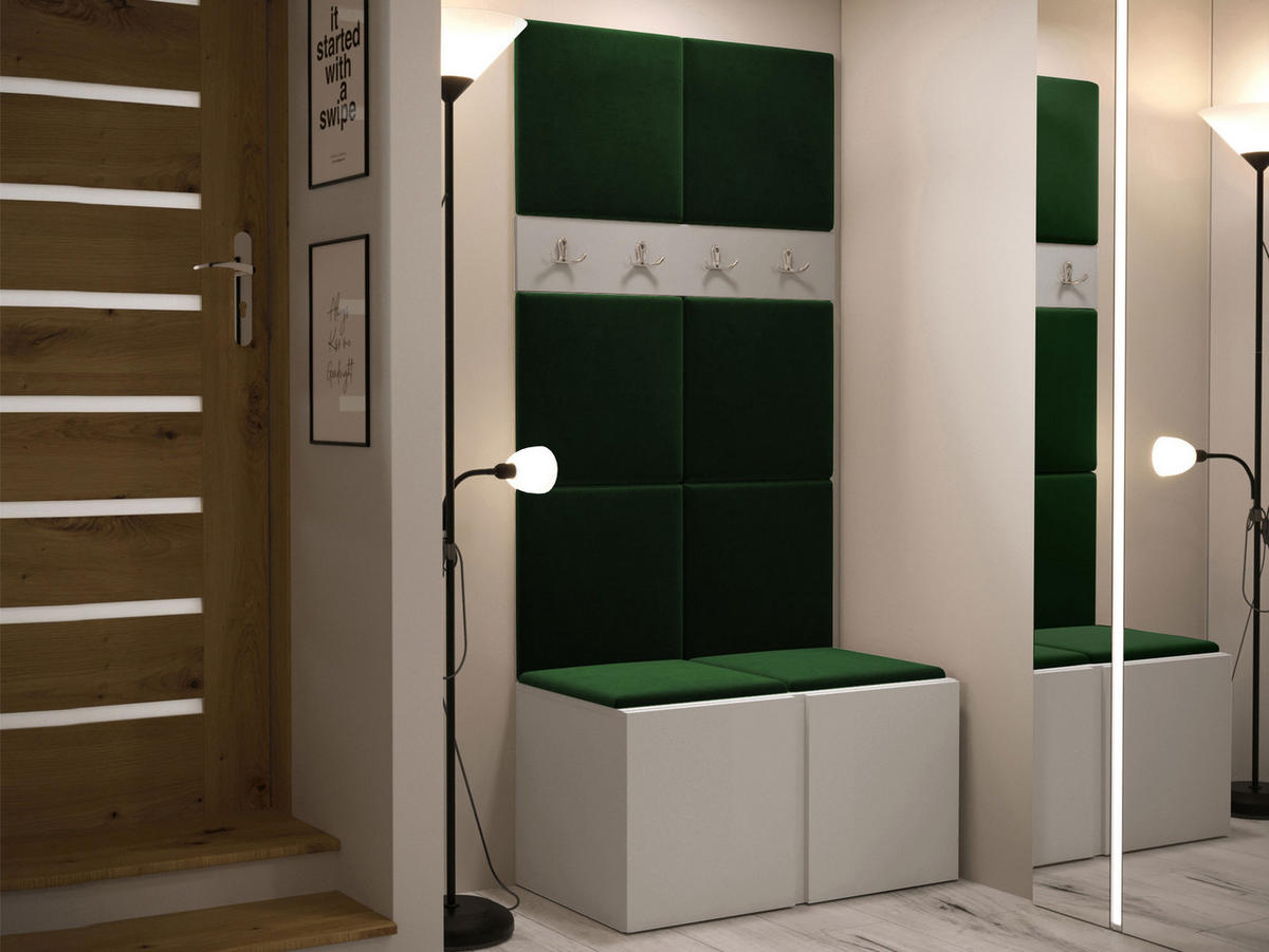 MOBILIER PENTRU HOL Orion IV - cașmir/verde, material plastic/compozit lemnos (84/186/46cm) - MIRJAN24