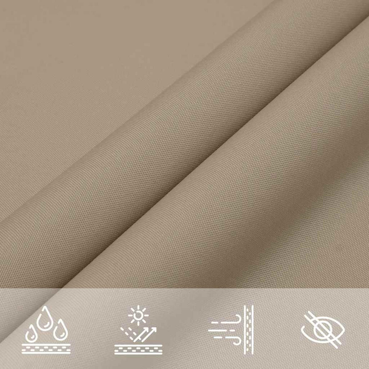 SONNENSEGEL Oxford-Gewebe Rechteckig 3/6 M Taupe - Taupe, Textil (300/600cm) - vidaXL