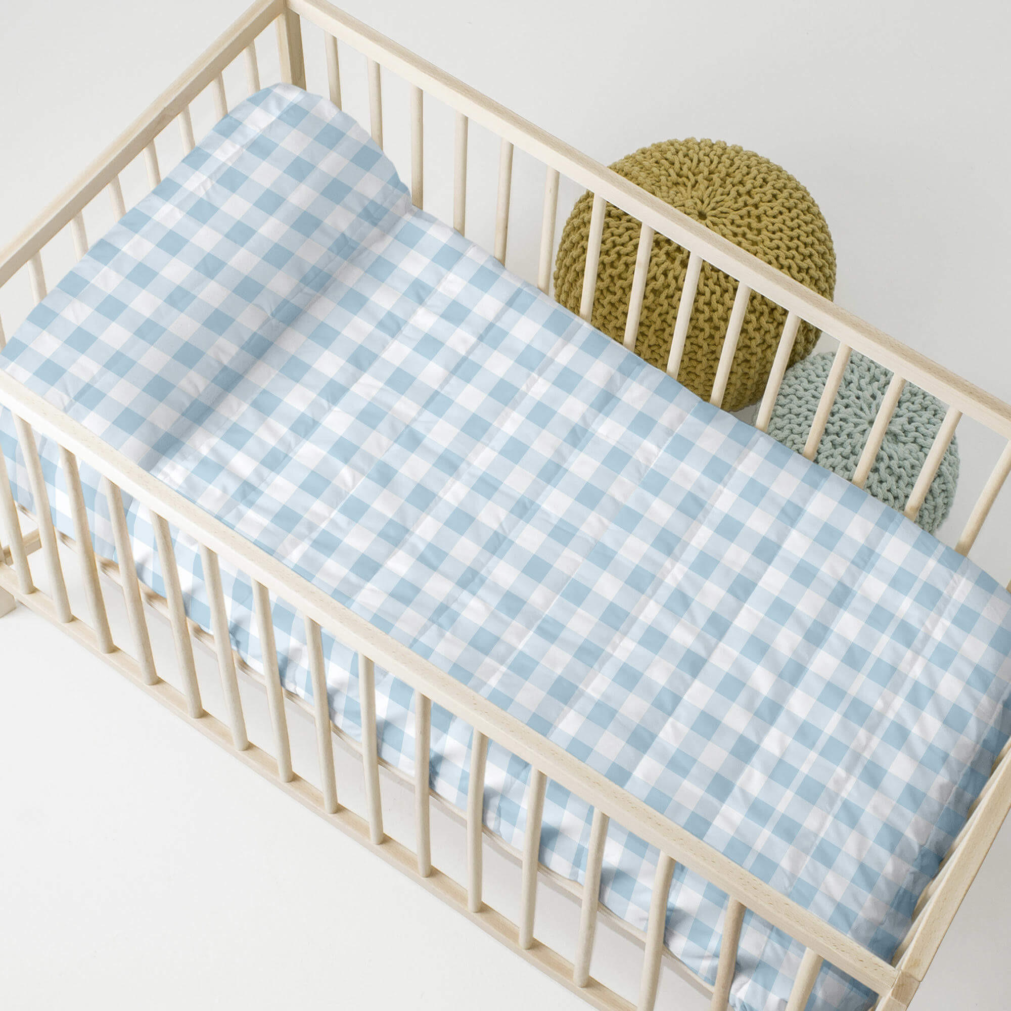 TAGESDECKE vichy 100x130 cm (kinderbett) blau - Blau, Textil (100/130cm) - Happy Friday