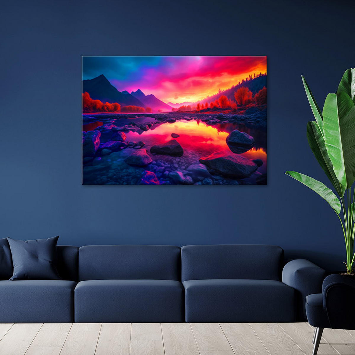KUNSTDRUCK Lila 60/40 cm - Lila, Textil (60/40cm) - KUNSTLOFT