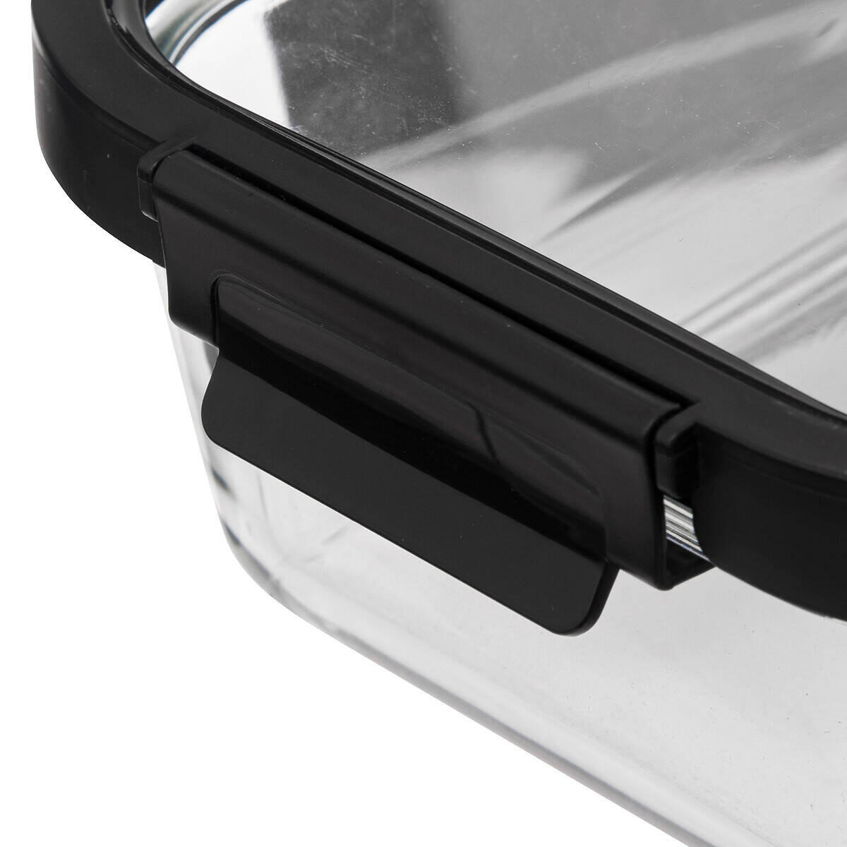 GLASBEHÄLTER Transparent - Schwarz, Glas (18.5/7.9/23.7cm)