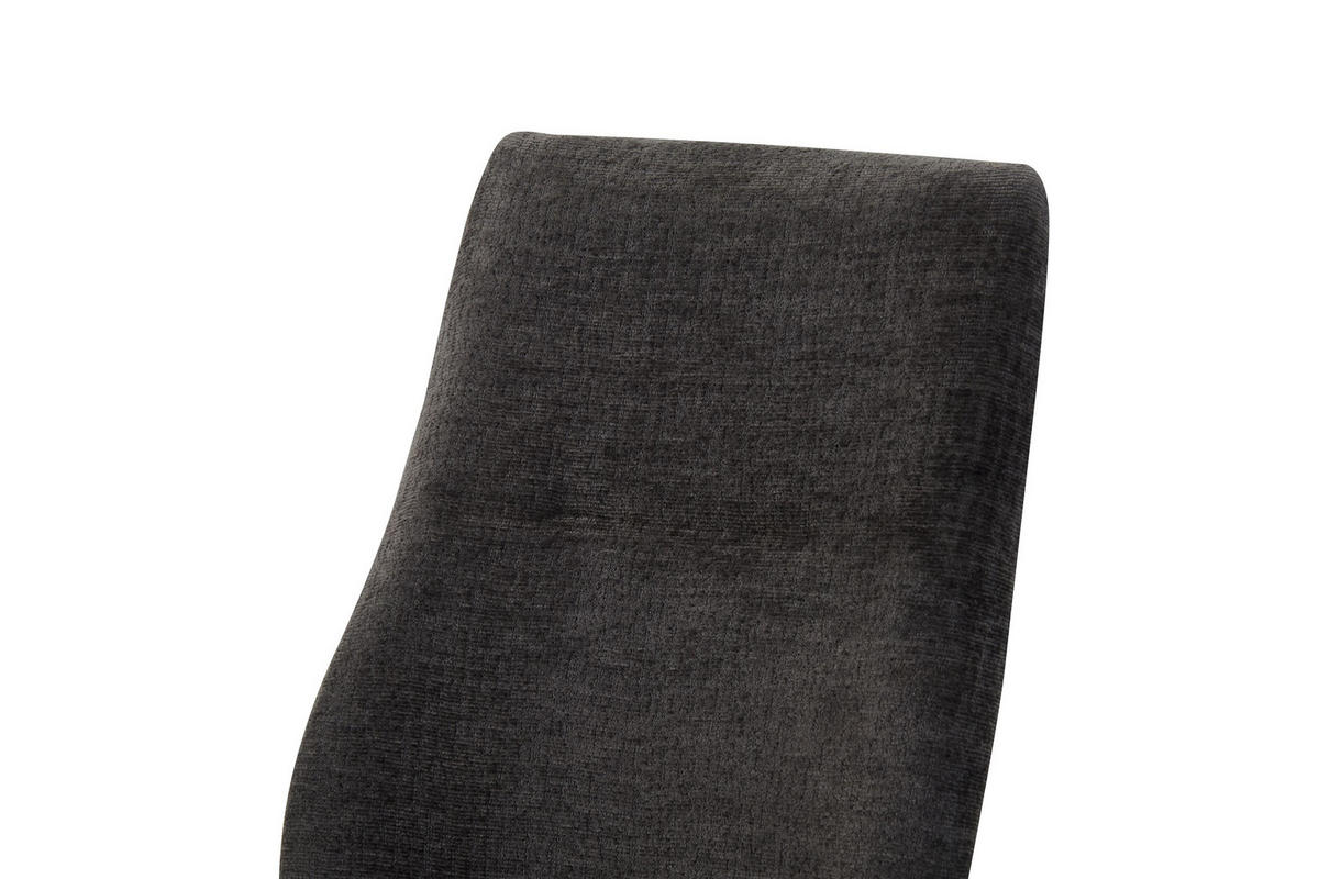 SCHWINGER-STUHL 2er Set Madrid Stühle in Anthrazit - gemütliches Design - B/H/T: 43x98x59 cm - Anthrazit, Textil (59/98/43cm)