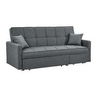 SCHLAFSOFA 3-Sitzer - Stoff - Grau - CANETTI - Grau, Textil (206/98/86cm) - Vente-Unique