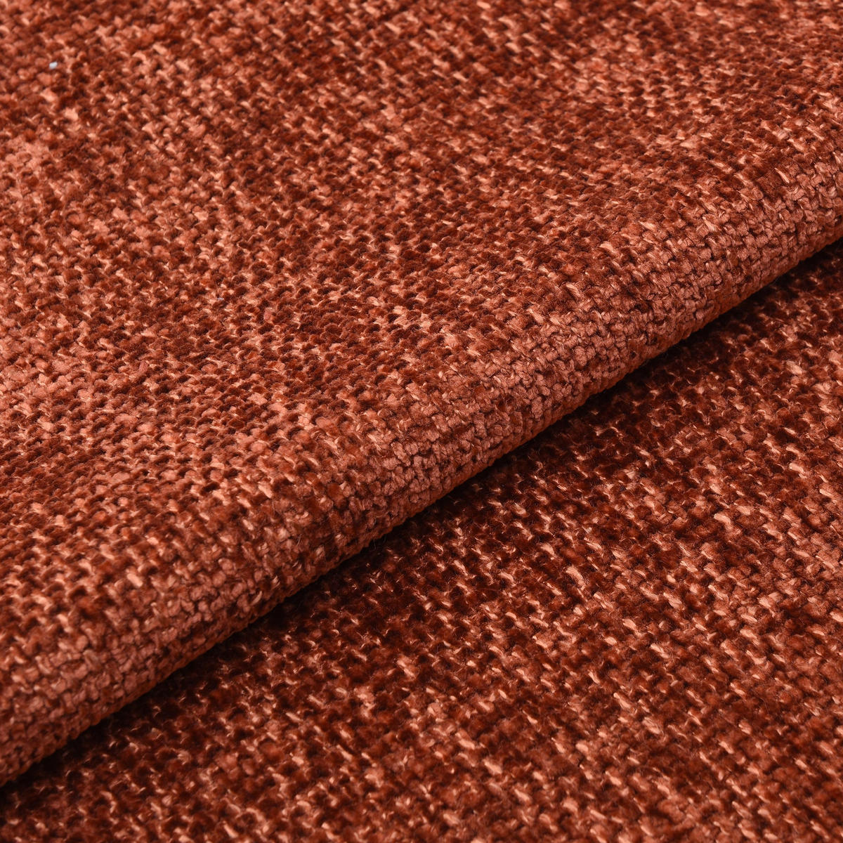 SITZKISSEN Chenille-Samt Terracotta 82cm - Dunkelorange/Terracotta, Textil (82/45/60cm) - Sia Home