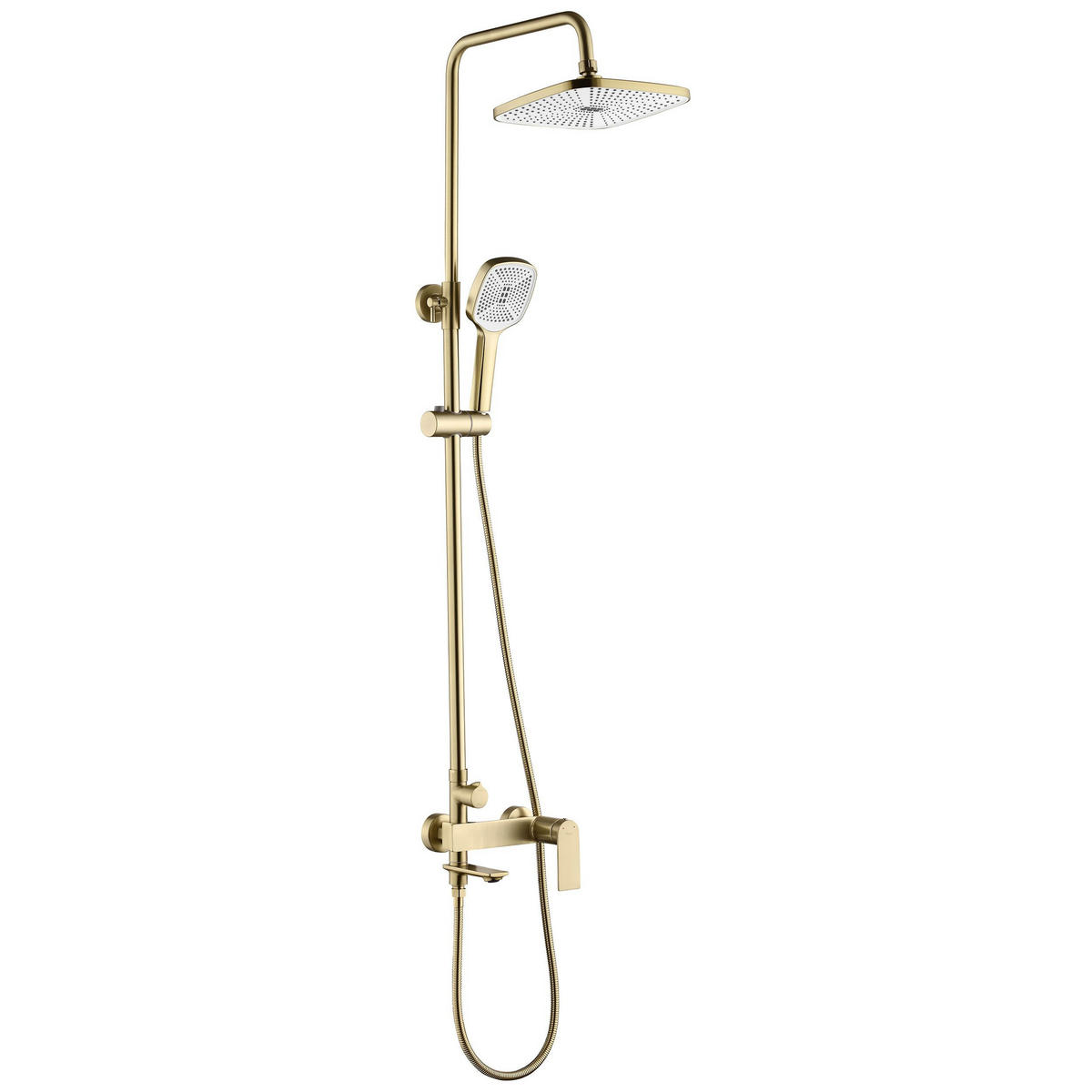 DUSCHGARNITUR Rea Storm Gold Brush - Goldfarben, Metall (30/136/45cm) - REA