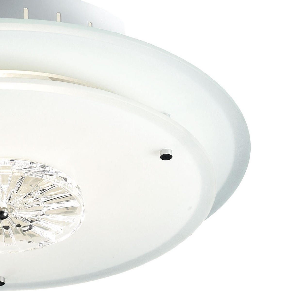 DECKENLEUCHTE Kristallglas Klar Runde Form - Klar, Glas (33/33/8.5cm) - Esto