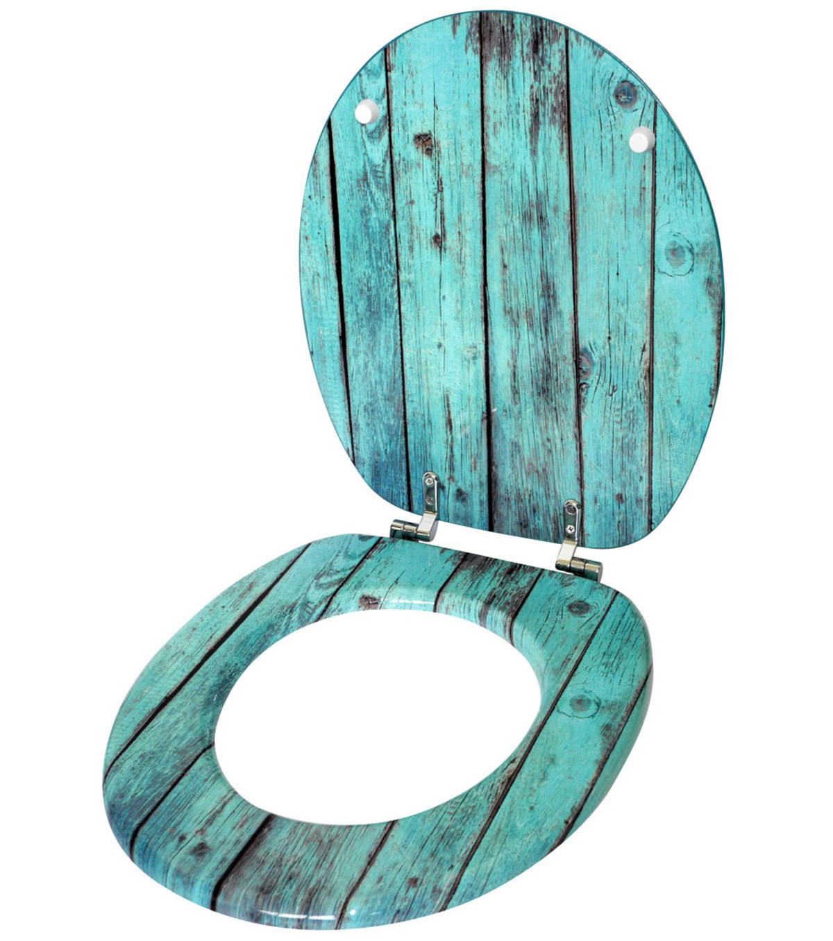 WC-SITZ Lumber - Türkis, Holzwerkstoff (38/6/47cm) - Sanilo