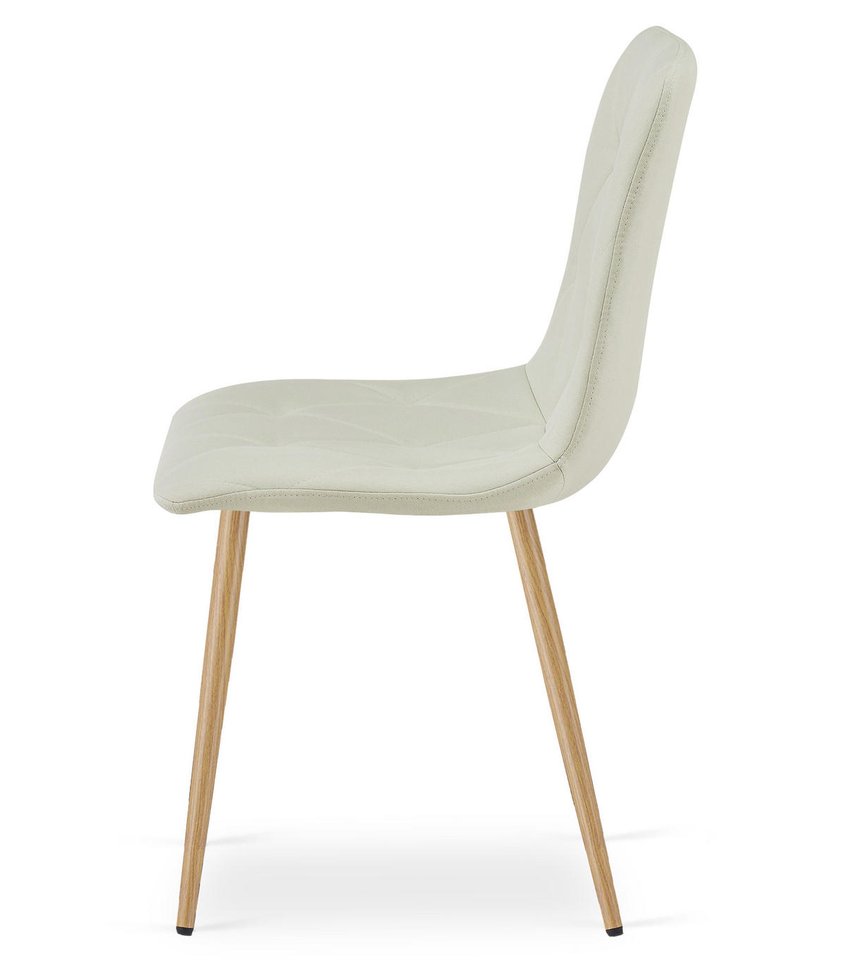 ESSZIMMERSTUHL TYRA beiger Sitz, Beine in Holzfarbe - Eichefarben/Beige, Textil (44.5/87/54.5cm) - Valora