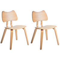 ESSZIMMERSTUHL 2er-Set Hellbraun Diana - Hellbraun, Holz (53/81/56cm) - Beliani