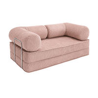 MODERNES Sofa im industriellen Loft Stil Rosa - Pink, Textil (200/70/100cm) - SURB