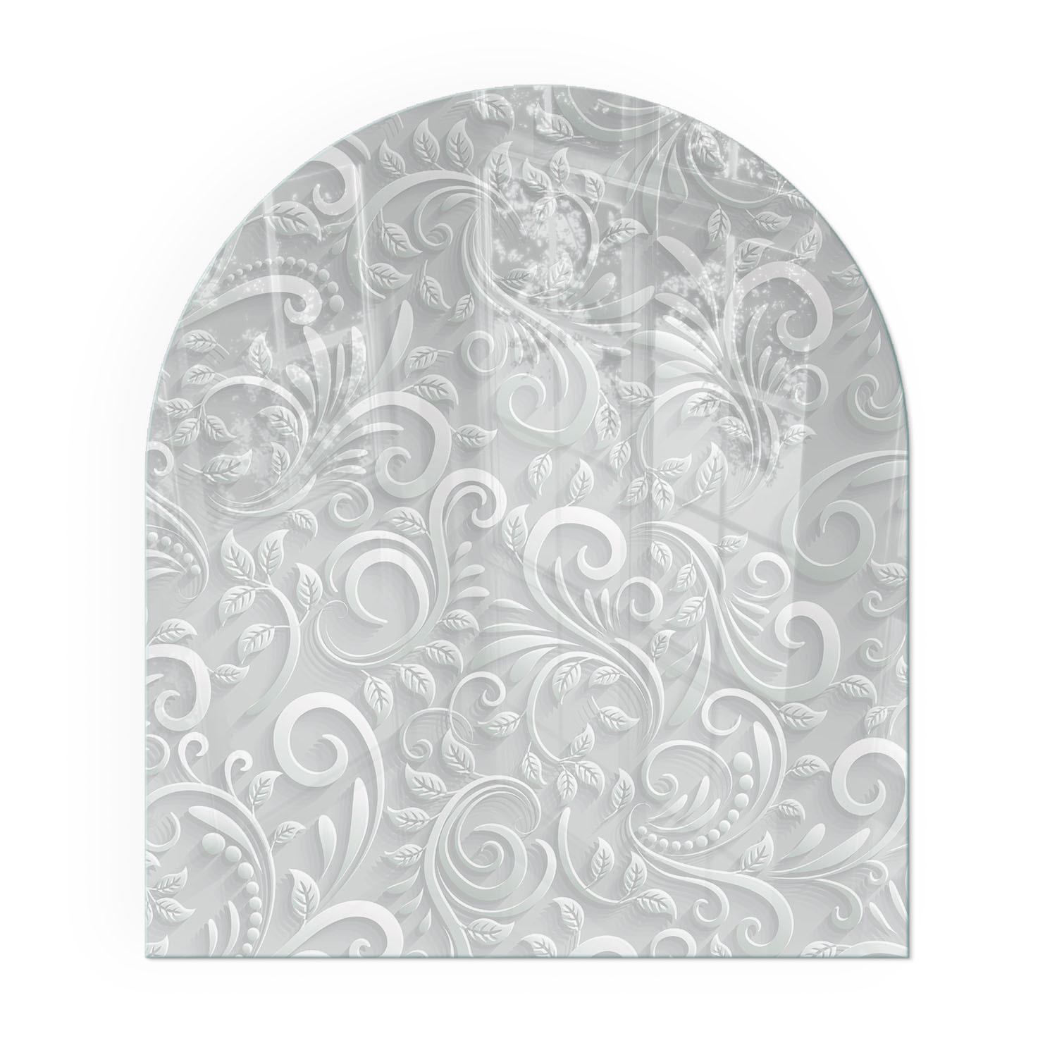 GLASPLATTE für Kamin 80x70 cm - Grau, Glas (80/70/0.4cm) - TULUP