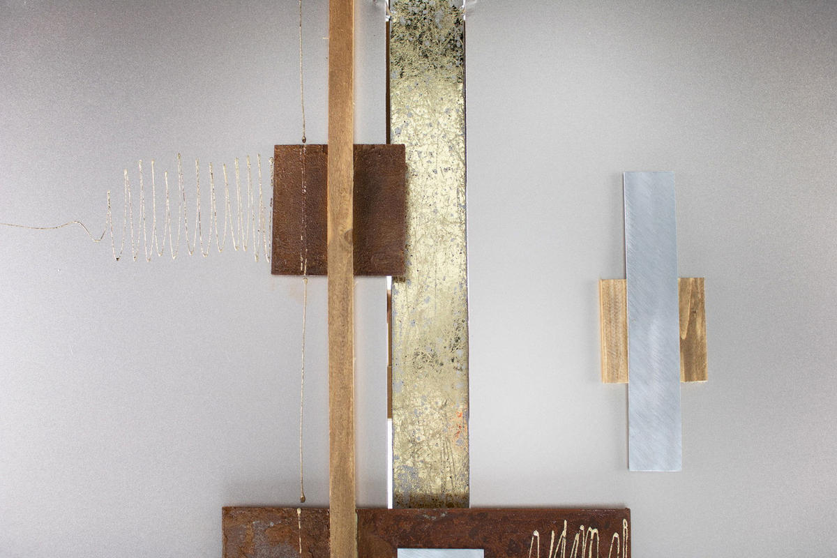 WANDDEKO Braun 83/83 cm - Goldfarben/Braun, Metall (83/83/6cm) - KUNSTLOFT