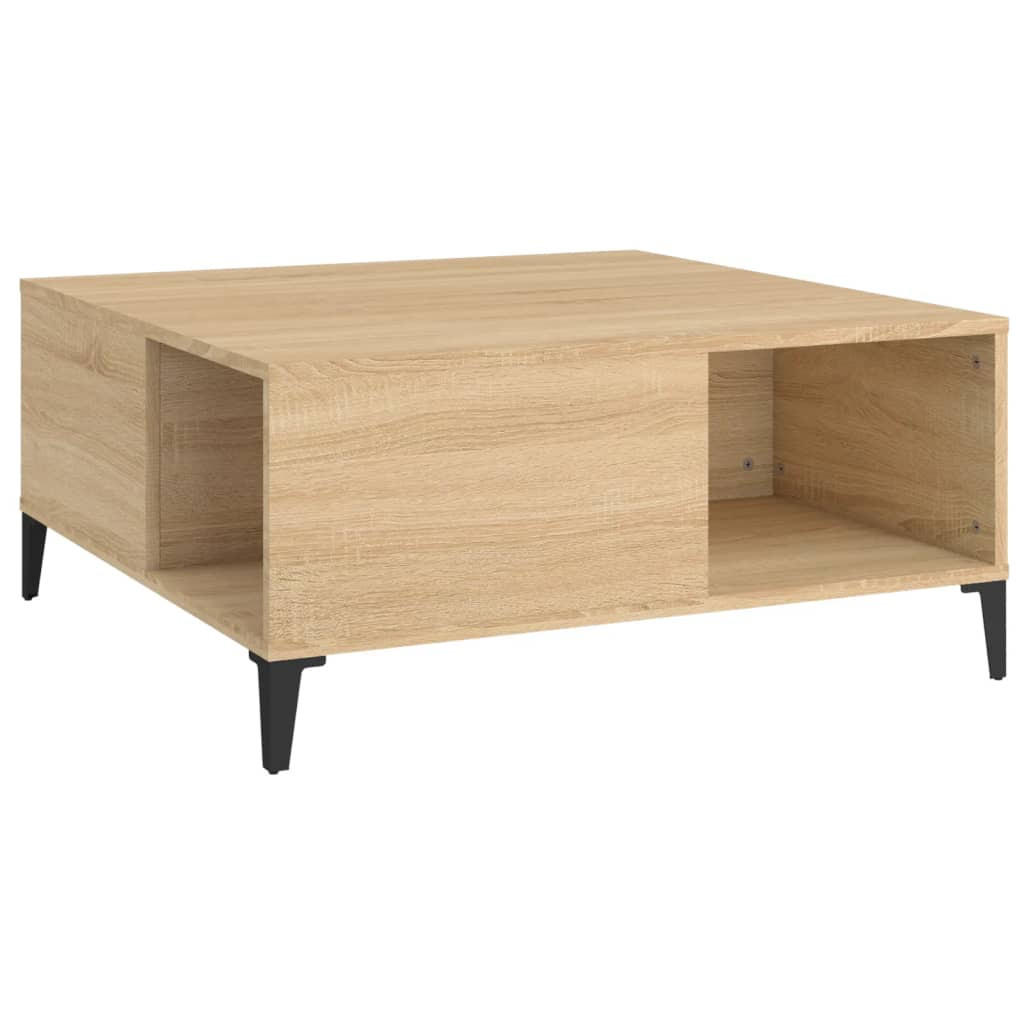 COUCHTISCH Sonoma-Eiche 80x80x36,5 cm Holzwerkstoff - Braun, Holzwerkstoff (80/80/36.5cm) - furnicato