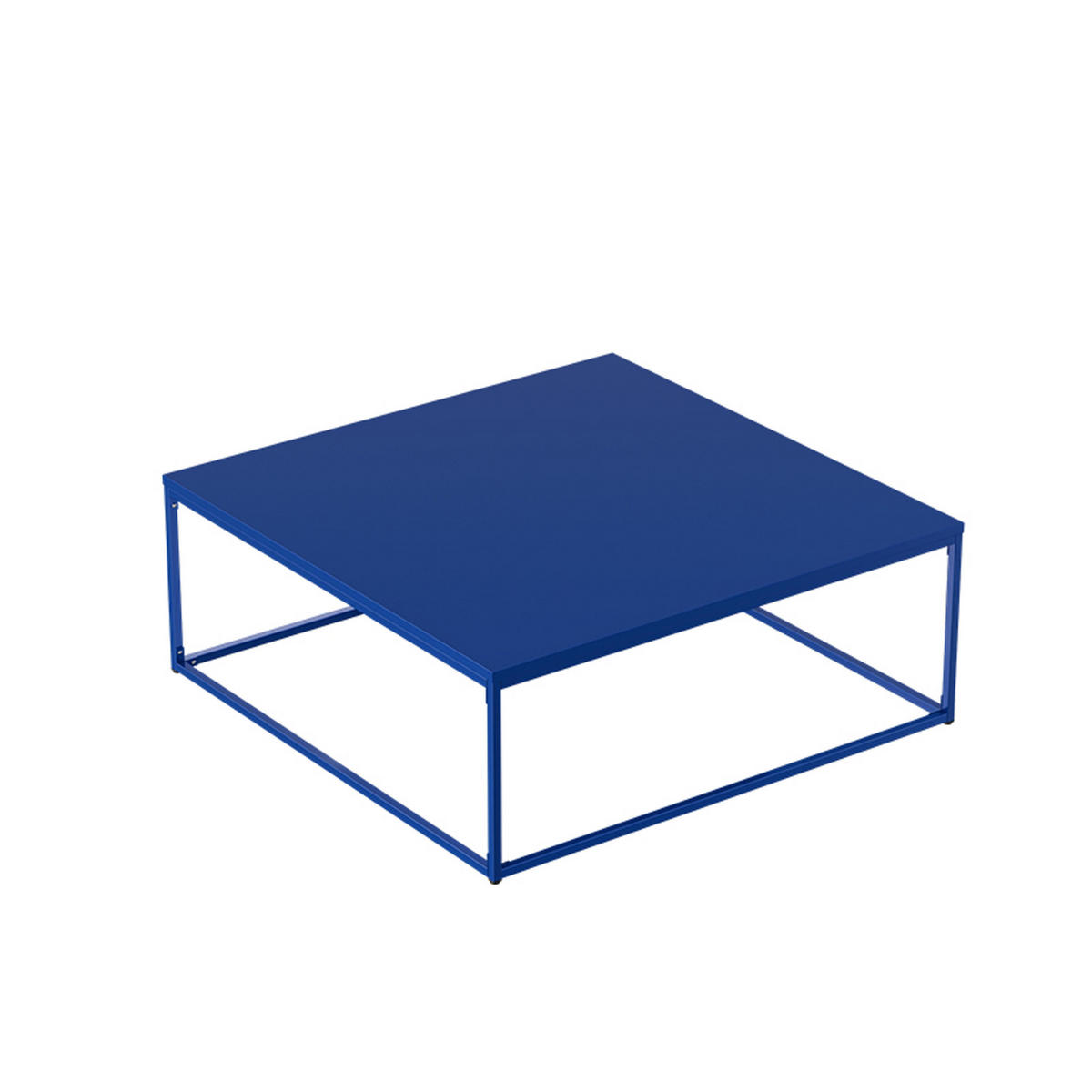 COUCHTISCH 120 cm, Dunkelblau - Blau, Metall (90/90/35cm) - Oviala