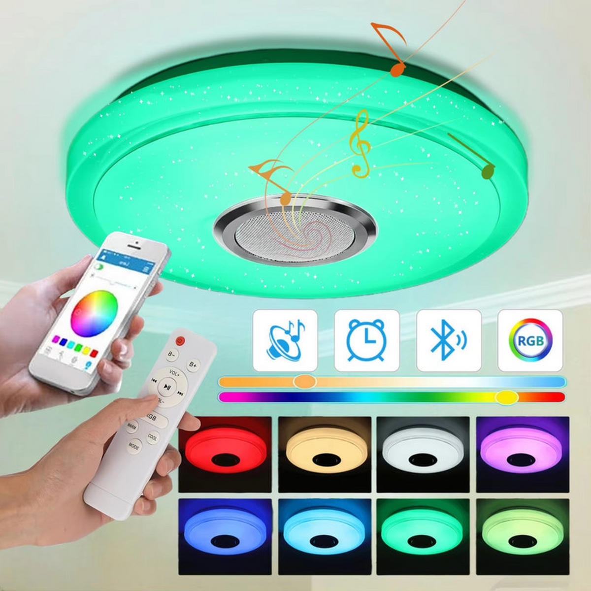 LED-DECKENLEUCHTE 40×5.5 cm - Weiß, Kunststoff (40/40/5.5cm) - Coonoor
