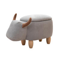 TIERHOCKER Stier Grau - Grau, Textil (30/37/63cm) - SVITA