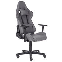 BÜROSTUHL Polyester Grau Warrior - Grau, Textil/Metall (62/122/62cm) - Beliani