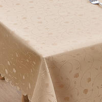 TISCHDECKE Abwaschbar Ornamente Rechteckig 130 x 220 cm Tischtuch Tafeldecke Kratzfest aus Polyester, Beige - Beige, Textil (130/220cm)
