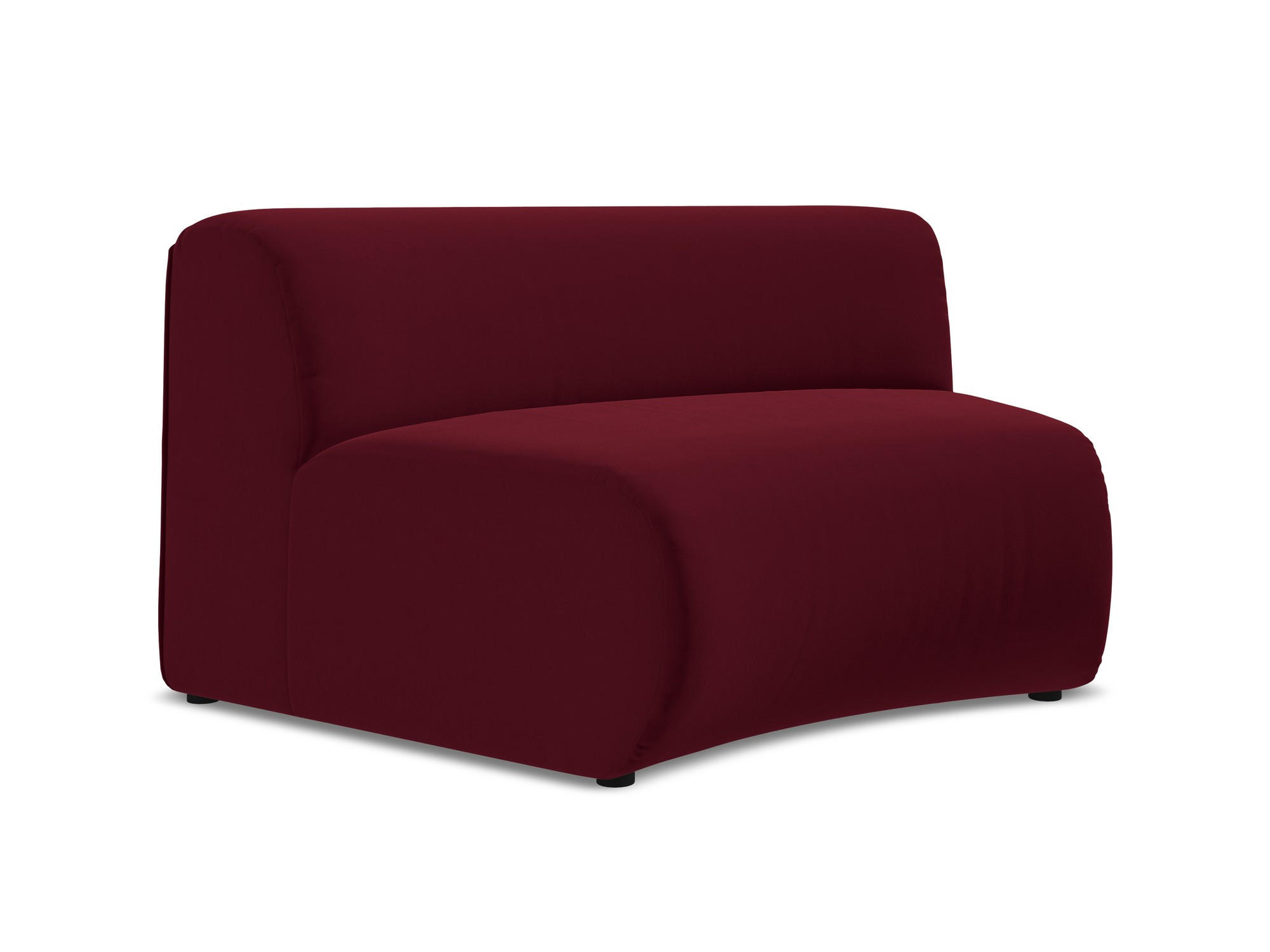 SOFAELEMENT Samt Stoff Rot - Bordeaux/Rot, Kunststoff/Textil (147/70/89cm) - Makamii